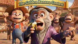 The Golden Banana Contest | Funny Monkey and Bunny Story for Kids |