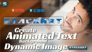 How to Create Dynamic Text Background with Animated Image | Animation HTML CSS
