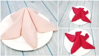 STANDING STAR DESIGN TABLE NAPKIN FOLDING FOR OCCASION
