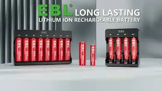 EBL Rechargeable Lithium AA & AAA Batteries: USB Charging & Steady 1.5V Output