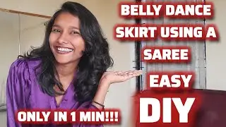 EASY DIY BELLYDANCE SKIRT WITH SAREE|BELLYDANCE OUTFIT|HOW TO MAKE BELLYDANCE SKIRT??|INDIAN 🇮🇳