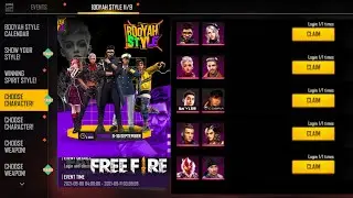 Free Fire Upcoming New Event Rewards || Claim Free All Characters || Garena Free Fire