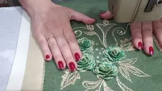 Flores 3D Bordadas em Fio de Ouro | @sandrareisbordadosfinos