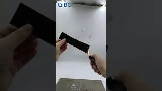 ul94 v0 flammability rating PC black sheet flame retardant test #flameretardant #qibotechnology