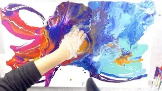 Acrylic Pouring Abstract Art DIY | 4K | Really Satisfying ASMR