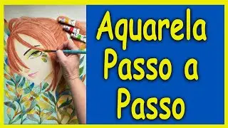 Tutorial Passo a Passo Aquarela Fada das Folhas 🧚🎨 #tutorialdearte #aquarela #tutorialaquarela