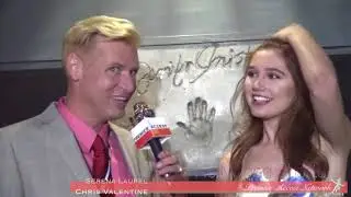 Serena Laurel w/Host Chris Valentine at the Holly Shorts Festival in Hollywood