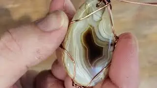 Simple Necklace Pendant Wrap - Champaigne Agate - No Editing - Eps 112
