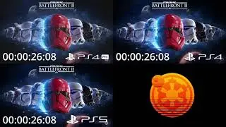 Star Wars Battlefront II PlayStation 5 vs PS4pro vs PS4 load times comparison video