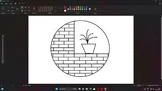 Circle drawing in MS Paint | Circle painting | circle scenery drawing