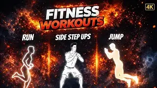 Powerful Running Jump immersive exercise  warm up | Athletic Silhouette Fitness Video #immersive 