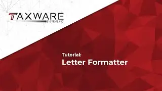 Tutorial - Letter Formatter