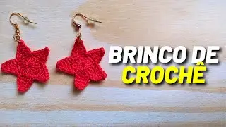 Passo a passo: Brinco (estrela) de crochê