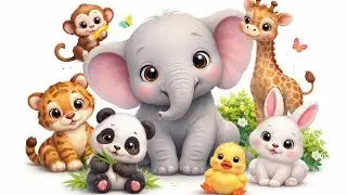 Visual Animal Learning Video for Kids | जानवरों के नाम | Learn Animals Name in Hindi & English
