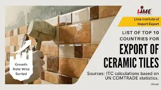 Ceramic Tiles Export | Top 10 Buyers Country | Growthrate wise sorted | Lime Institute