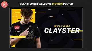 ⚡ Edit  Esport Clan member welcome motion poster | kinemaster tutorial