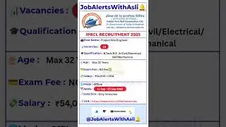 🔥 Apply Now: IPRCL Project Site Engineer Recruitment 2025 | 18 Posts | B.Tech Eligible #Ep62
