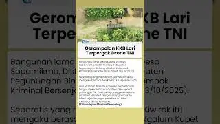 KKB Kocar-kacir Terpergok Drone TNI seusai Bakar Gedung SMPN Kiwirok