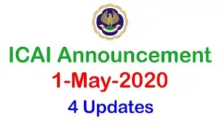 ICAI Announcement on 1-May-2020 | Communication with Retiring Auditor through E mail