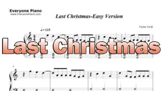 Last Christmas-Easy Version- Sheet Music in the Intro