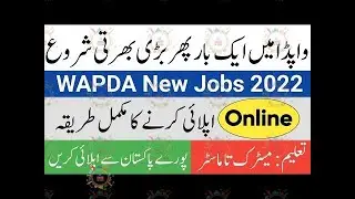 Wapda jobs 2022 |New Wapda jobs 2022 |Male female online Apply 2022