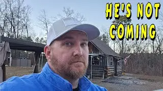 CHANGE OF PLANS HE'S NOT GOING TO MAKE IT |tiny house, homesteading, off-grid cabin build DIY HOW TO