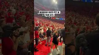 Nebraska volleyball beats No. 3 Pitt 👀 #huskers #nebraska #ncaavolleyball