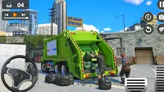 Garbage Trash Truck Realistic Simulator 3D -City Road Garbage Dumper Truck Driver- Android Gameplay 