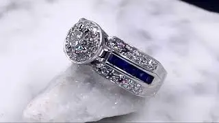 Opulent Stacked Halo Engagement Ring