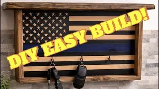 How to Build a Blue Line Keychain Shelf | Easy Woodworking DIY
