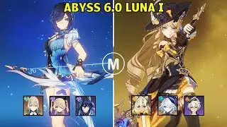 C2 Yelan Taser & C2 Navia Hyper Carry - Spiral Abyss Luna 1 Floor 12 9 stars Genshin Impact