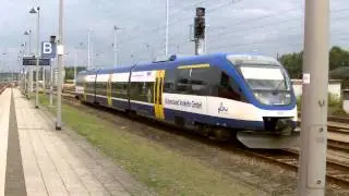 Einfahrt Ostseeland Verkehr Talent VT643 in Neustrelitz Hauptbahnhof