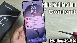 How to hide notification content on lock screen Samsung Galaxy S26 Ultra/S26+