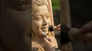 A Girl Turned Jungle Wood into Rashmika Mandanna | #ai #rashmikamandanna #woodworking
