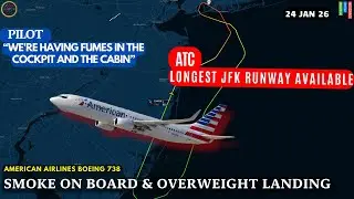 (BREAKING) American Airlines: Smoke in Cockpit, Overweight Emergency Landing at JFK #atc