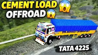 Tata 4225 Cement Loaded Trailer Truck Off Road 😱 | BUSSID Extreme Gameplay