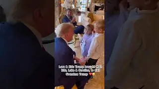 Lara & Eric Trump brought kids, Luke & Carolina, to visit Grandma Trump. Happy Family #president