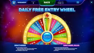 RiverSweeps Daily Wheel: be active every 24 hours and get FREE entries to play