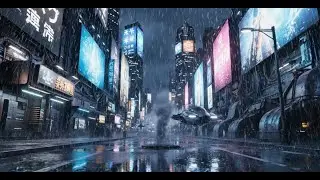 Cyberpunk Ambient | 1h with sound