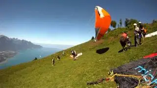 Paragliding Zermatt Instructionflights with  Christian & Julien over the Lake of Geneva