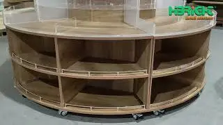 Customized Acrylic Steps, Round Display Stand for Produce, with Storage Space.