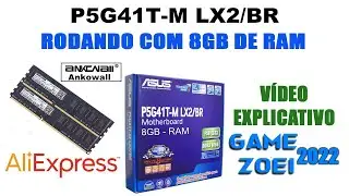 ✔ Placa Mãe P5G41T-M LX2/BR Rodando Com 8gb de Ram (2022) ✔
