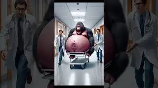 Pregnant monkey gives birth by good doctor  Ai #monkey #ai #aivideo #alaa #people