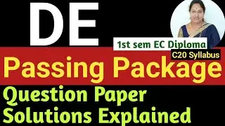 DE Passing Package|Digital Electronics Important Questions& Answers|Diploma Exam Preparation#diploma
