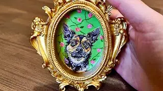 Miniature custom painting of a dog named Jazmine 🐕 🐶 ❤️ 