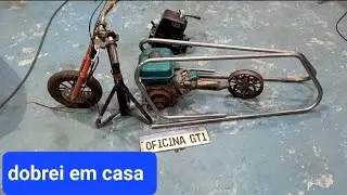 fabricando mini moto do zero  fiz o quadro de tubos novo parte 2