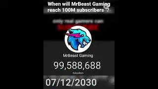 When will MrBeast Gaming reach 100 Million subscribers ？