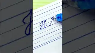 Learn to write cursive capital & small letter H | Cursive writing for beginners #handwriting #shorts