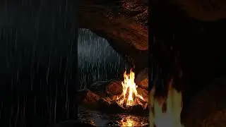 Rain & Campfire by an Ancient Castle | 2 Hours of Sounds for Sleep & Relaxation | 4K