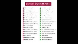 Common English Mistakes #english #Shorts #love #short #shortvideo #trending #youtubeshorts